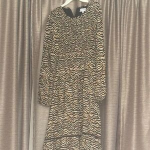 A leopard print dress